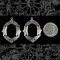 Vintage Filigree Antiqued Silver Plated Brass Cameo Frames for 24mm x 18mm - Set of Two - S-F20